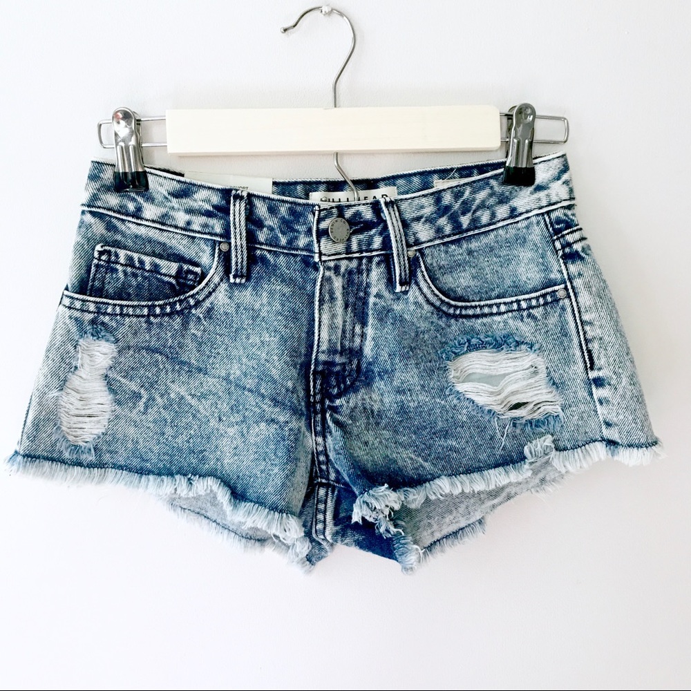 Bullhead Blue Rider Acid Wash Shorts •NWT•